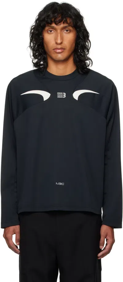 Namesake Black Watson Warm-up Crewneck Sweatshirt In Euphoric Black