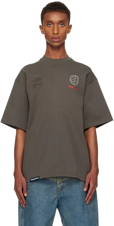 Namesake Gray Sava Oversized Stone Buddha T-shirt In Nimbus Grey