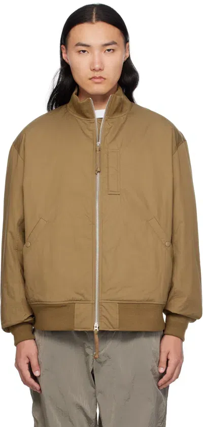 Nanamica Brown Insulation Varsity Bomber Jacket In Lb Light Brown