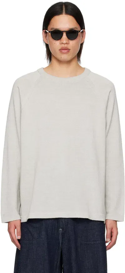 Nanamica Gray Kodenshi Sweater In Lh Light Gray