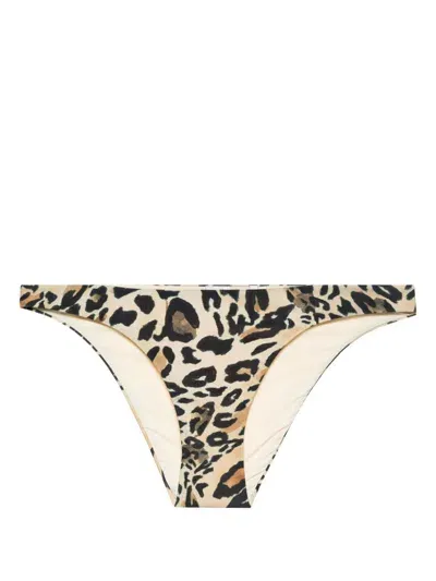 Nanushka Leopard-print Bikini Bottoms In Neutral