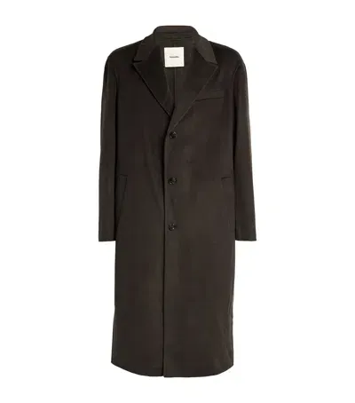 Nanushka Wool-silk Davian Overcoat In Grey