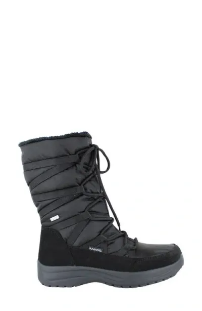 Naot Eldora Fleece Lined Water Resistant Boot In Black