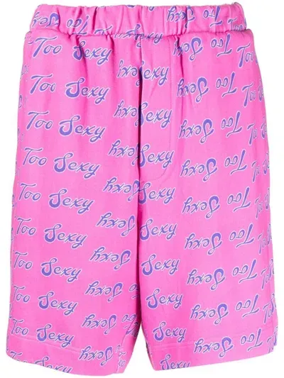 Natasha Zinko All-over Too-sexy Print Shorts In Pink