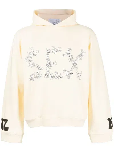 Natasha Zinko Bunny-print Hoodie In White