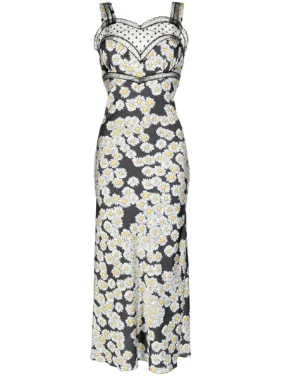 Natasha Zinko Floral-detail Dress In Black