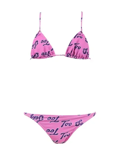 Natasha Zinko Too Sexy-print Bikini Set In Pink