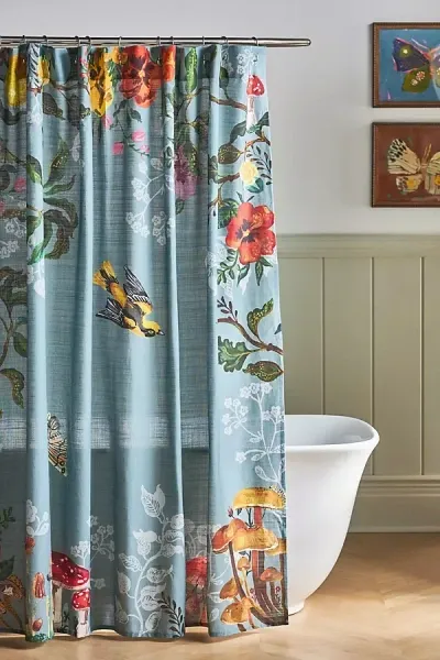 Nathalie Lete Marais Shower Curtain In Blue