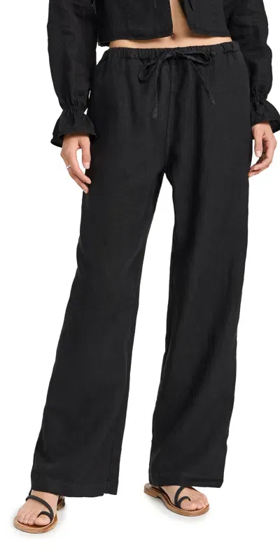 Nation Ltd Lucia Tie Waist Pants Jet Black