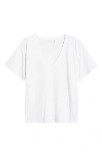 Nation Ltd Phoenix Oversize Cotton & Linen T-shirt In White