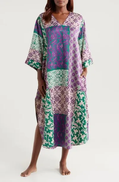 Natori Tapestry Midi Nightgown In Purple