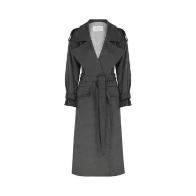 Nazli Ceren Laura Wool Coat In Grey