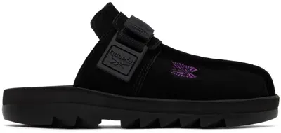 Needles Black Reebok Classics Edition Beatnik Sandals In Cblack/extmpurple/cb