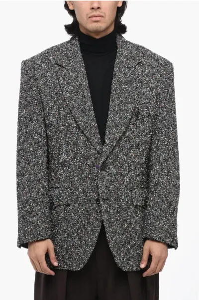 Needles Wool Blend 2-buttons Blazer In Gray