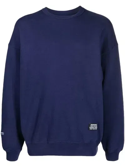 Neighborhood Logo-patch Detail Sweatshirt In Blue