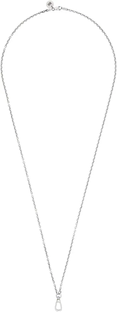 Neighborhood Silver Swivel Hook Necklace In Gray