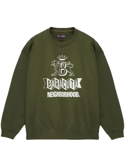 Neighborhood X Baracuta Long-sleeved Sweatshirt In Green