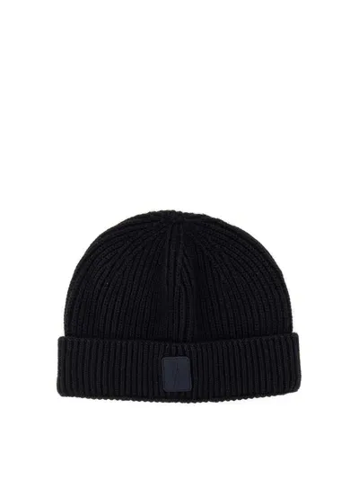 Neil Barrett Logo Ribbed Beanie In Black