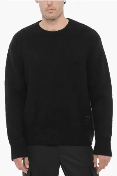 Neil Barrett Crew Neck Wool And Cashmere Sweater In Black