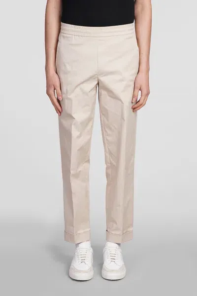 Neil Barrett Rem Slim Low Rise Pants In Beige Cotton