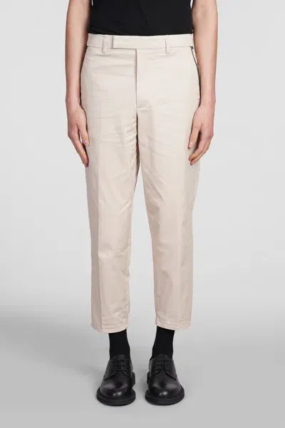 Neil Barrett Slim Regular Pants In Beige Cotton