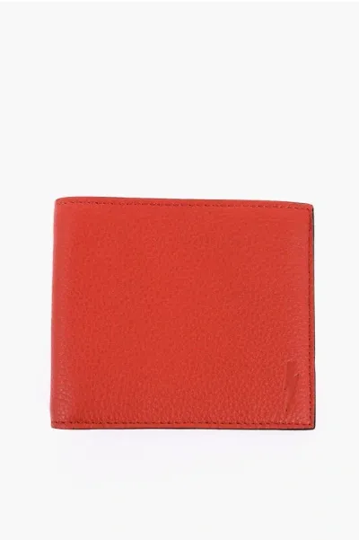 Neil Barrett Solid Color Textured Leather Bi-fold Wallet