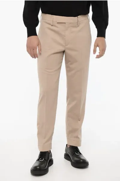 Neil Barrett Virgin Wool Blend Slim Fit Pants In Neutral