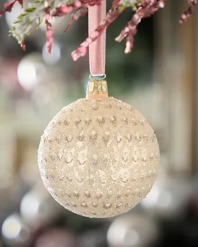 Neiman Marcus Opal Christmas Ornament With Pearls In Gold