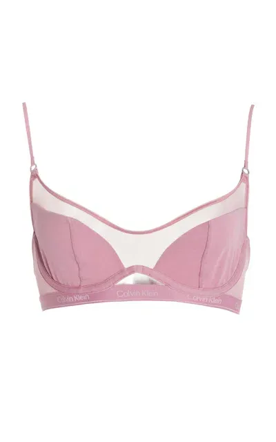 Nensi Dojaka For Calvin Klein Modern Modal-cashmere Bralette In Pink