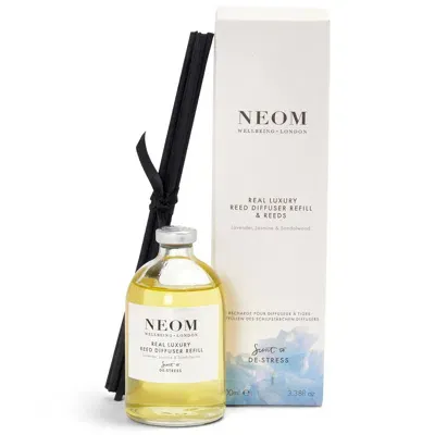 Neom Wellbeing Real Luxury De-stress Reed Diffuser Refill In White