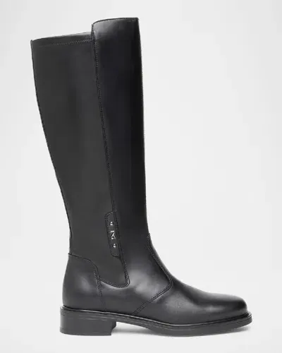 Nerogiardini Leather Knee-high Boots In Black