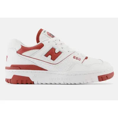 New Balance 550 Logo-embossed Leather Sneakers In White