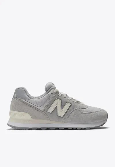 New Balance 574 Low-top Sneakers In Concrete With Angora And Gray