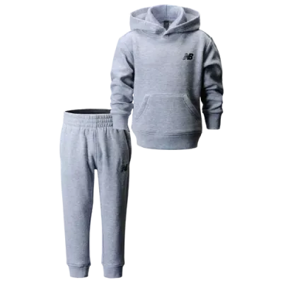 New Balance Boys   2 Piece Fleece Set With Joggers In Black/grey Heather