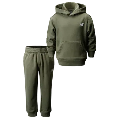 New Balance Boys   2 Piece Fleece Set With Joggers In Dark Olivine/green