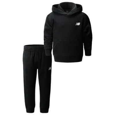 New Balance Boys   2 Piece Fleece Set With Joggers In White/black