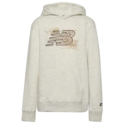 New Balance Boys   Classic Essentials Hoodie In Oatmeal Heather