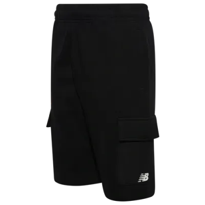 New Balance Boys   Fleece Cargo Shorts In Black