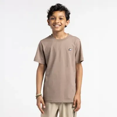 New Balance Boys   Left Chest Logo T-shirt In Mushroom