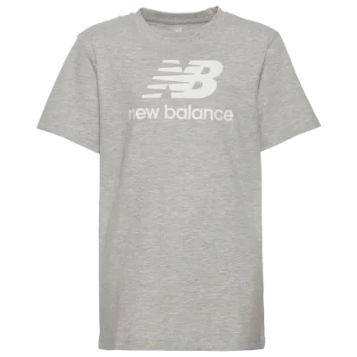 New Balance Boys   Logo T-shirt In Grey/white