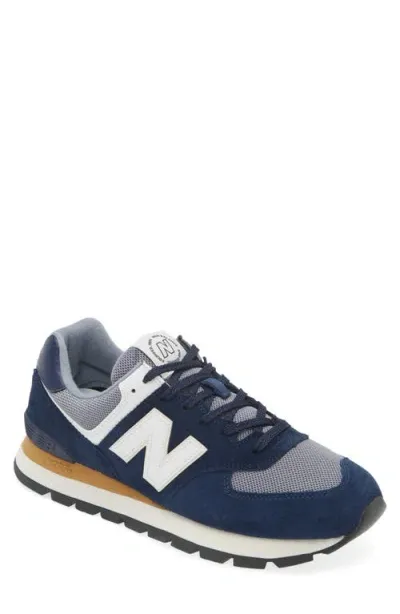 New Balance Gender Inclusive 574 Classic Sneaker In Navy Blue/white