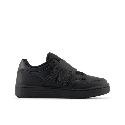 New Balance Kinder 480 Bungee Lace With Top Strap In Black