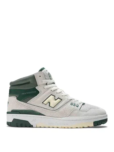 New Balance 550 Leather And Suede Sneakers In White