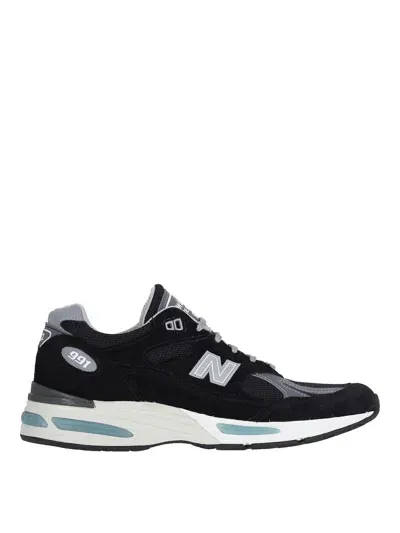 New Balance Leather Sneakers In Black