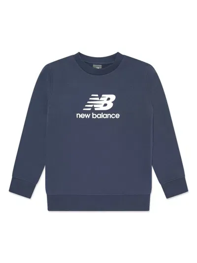 New Balance Kids' Logo-print T-shirt In Blue