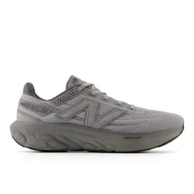 New Balance 1080 Leather-trimmed Mesh Running Sneakers In Gray