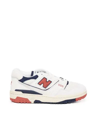 New Balance Sneakers 550 In Calfskin In White