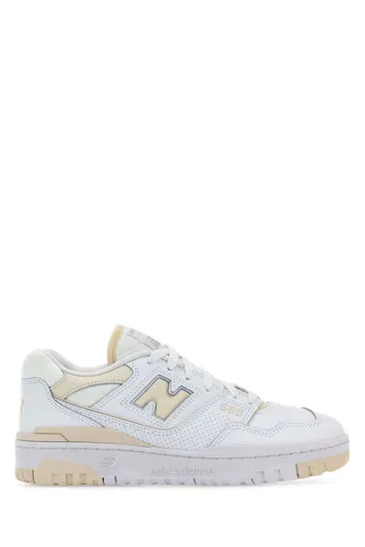 New Balance White Leather Sneaker In Multi