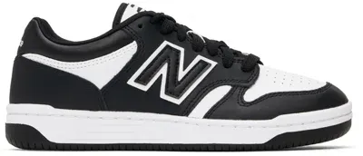 New Balance White & Black 480 Sneakers In Black/white