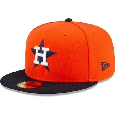 New Era X Diet Starts Monday X Diet Starts Monday Houston Astros 59fifty Fitted Twill Baseball Cap In Orange